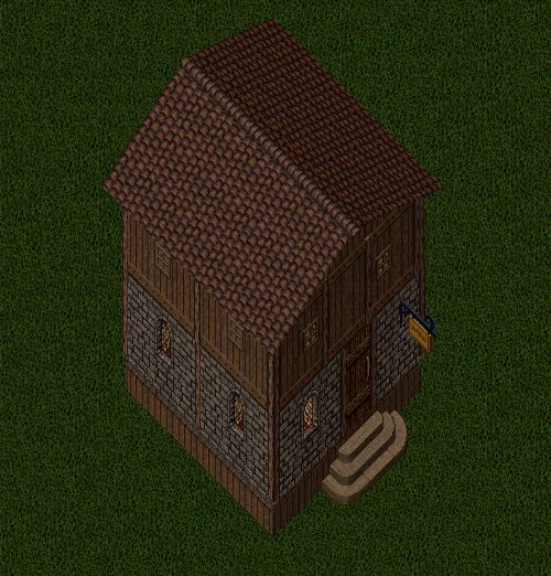 Small Brick House, outside, facing east, stage 2