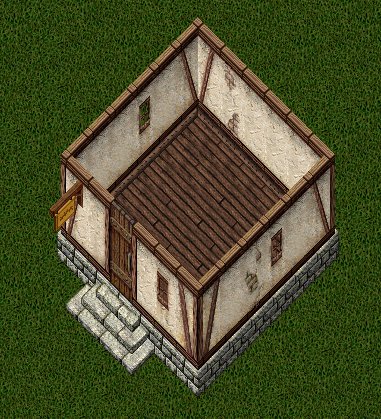 Small Plaster House, inside, stage 1