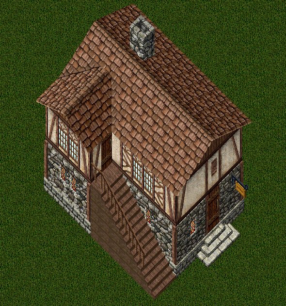 Stone-and-Plaster Cottage, outside, stage 2