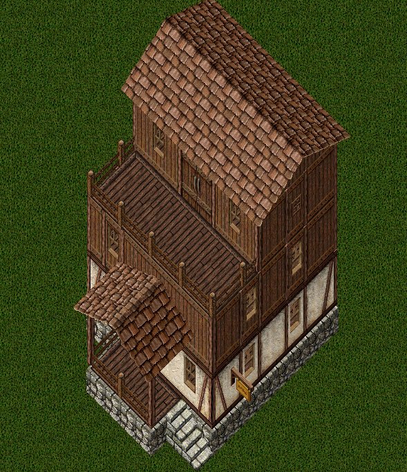 Wood-and-Plaster Cottage, outside, stage 3