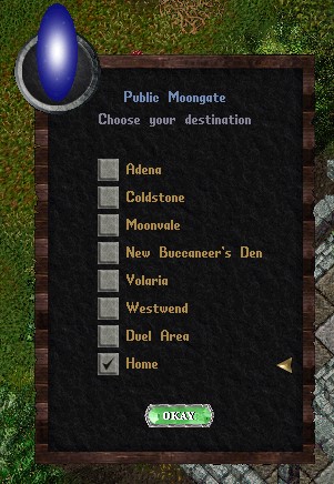 Moongate with a custom location
